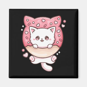 Imã Gatos Kawaii, Gatos-Rosquinha, Gatos Diversão Otak