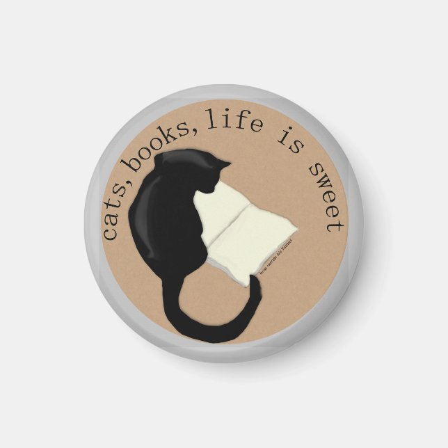 Imã gatos, livros, a vida é doce (Frente)