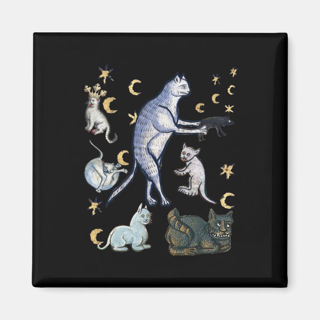 Imã Gatos Medievais Feios (Frente)