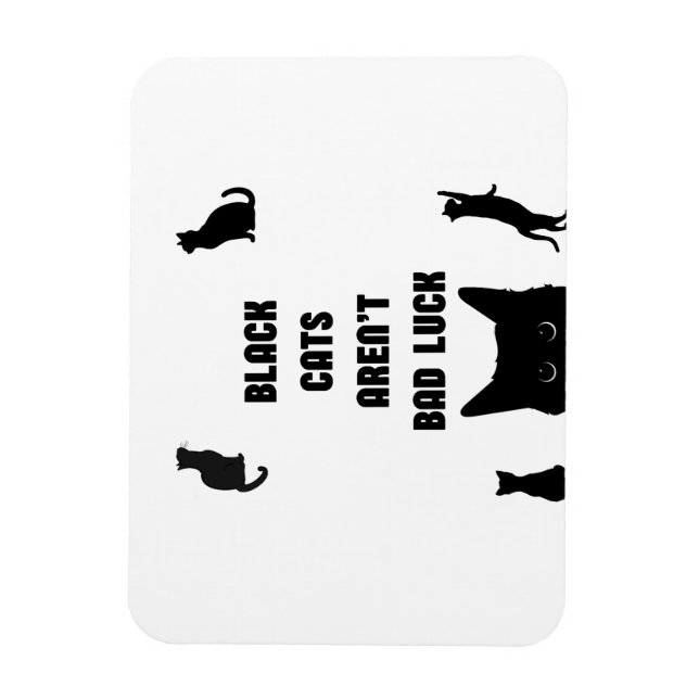 Ímã Gatos Negros Não São Sortes Ruins (Vertical)