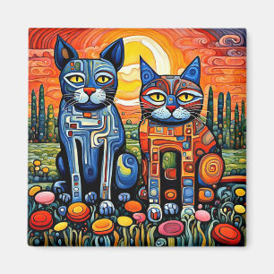 Imã Gatos no pôr do sol 1