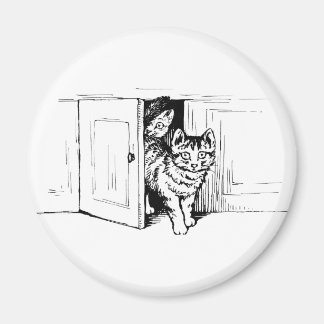Imã Gatos no Trabalho de arte do gabinete
