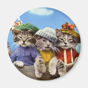 Imã Gatos nos chapéus
