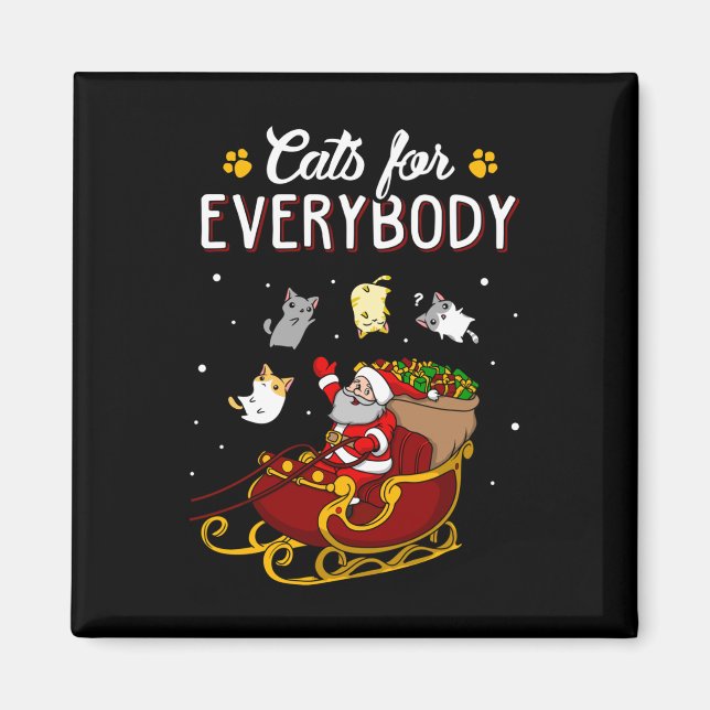 Imã Gatos Para Todos Gatos De Natal Feio (Frente)