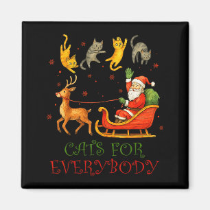Imã Gatos Para Todos Natal Gato Engraçado Natal Papai 