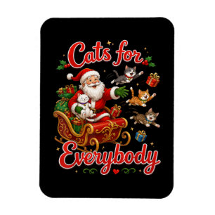 Ímã Gatos para Todos Papai Noel Natal Divertido