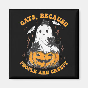 Imã Gatos Porque as Pessoas São Assustadoras Halloween