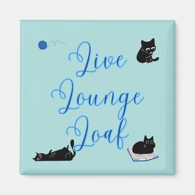 Imã Gatos Preguiçosos na Sala de Estar (Frente)