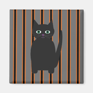 Imã Gatos Pretos do Halloween, Rico e divertidos