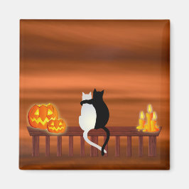 Imã Gatos Pumpkins Velas no Dia das Bruxas