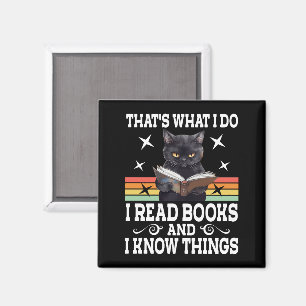 Imã Gatos Retro Livros O Leitor Halloween Lendo Presen