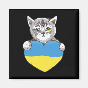 Imã Gatos Ucranianos Camisa Ucrânia Bandeira da Ucrâni