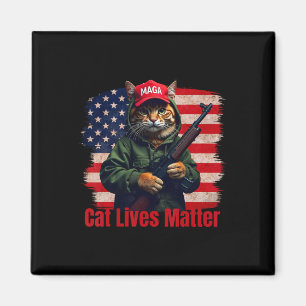 Imã Gatos Vivem Problema Engraçado Trump 2024 Cat Voti