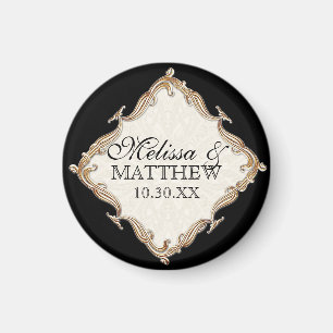 Imã Gatsby Art Deco Nouveau Lace Faux Dourada Tulip