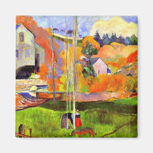 Imã Gauguin - A Breton Landscape-David's Mill,