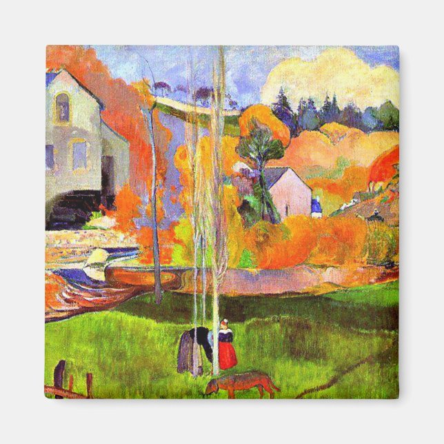 Imã Gauguin - A Breton Landscape-David's Mill, (Frente)