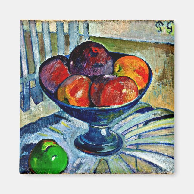 Imã Gauguin - Fruta Dish em uma Cadeira de Jardim (Frente)
