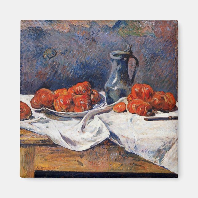 Imã Gauguin - Tomates e Pewter Tankard em uma Mesa (Frente)