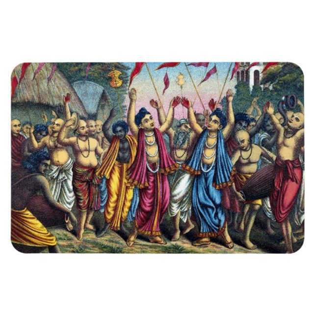 Ímã Gaur Nitai Harinama Sankirtana Magnet (Horizontal)