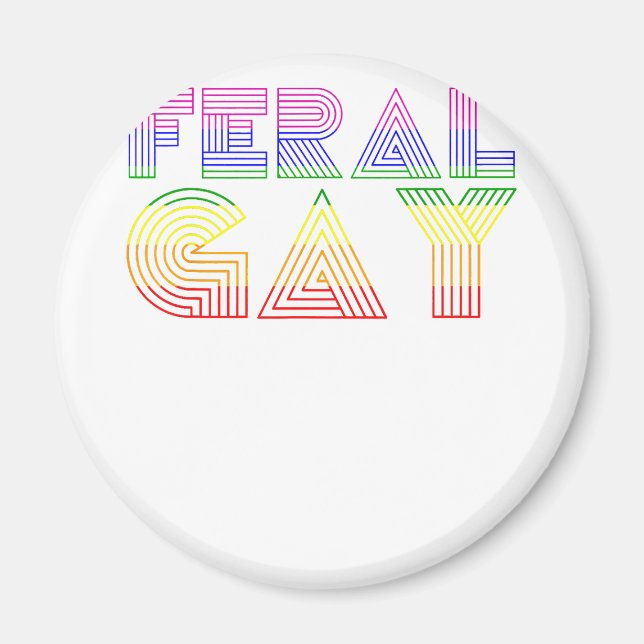Imã Gay Bi Pan Trans Orgulho Gay LGBT Feral Memória Ra (Frente)