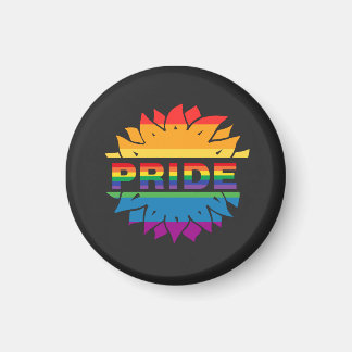 Imã Gay do orgulho lgbtq rainbow girassolT-Shirt