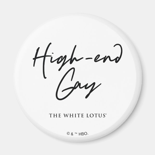 Imã Gay high-end - O Lotus Branco (Frente)