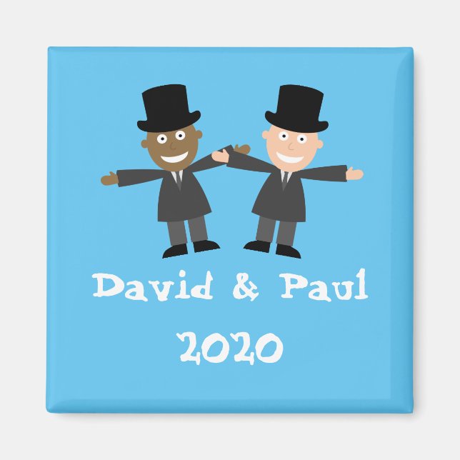 Imã Gay Interracial Wedding (Frente)