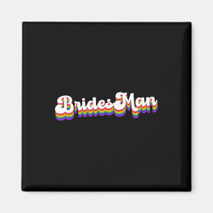 Imã Gay Lgbt Festa de casamento Bridesman Tee Brida