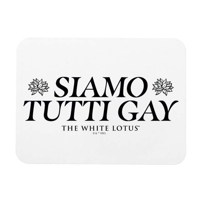 Ímã Gay Siamo Tutti - O Lotus Branco (Horizontal)