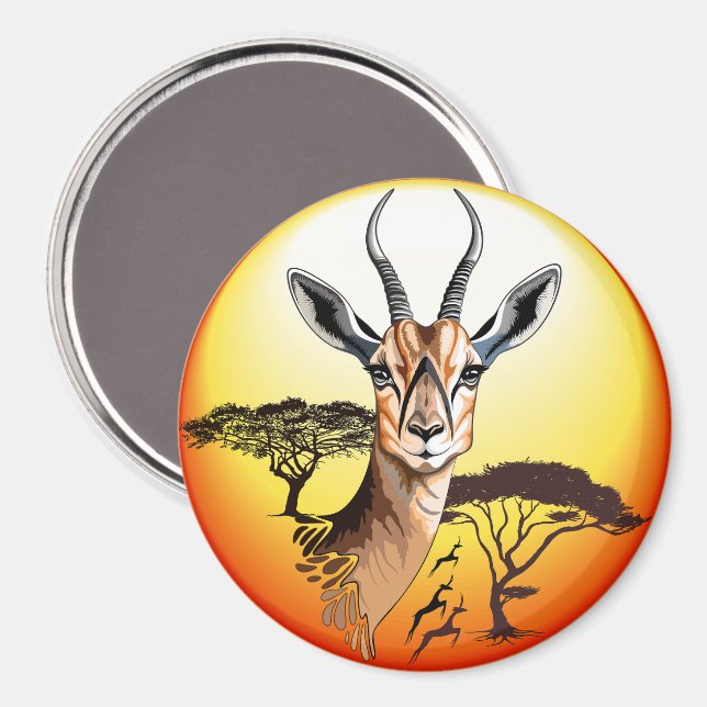 Imã Gazelle African Antelope Wild Animal (Front/Back)