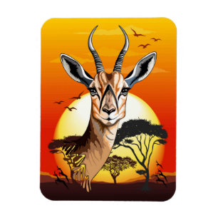 Ímã Gazelle African Antelope Wild Animal
