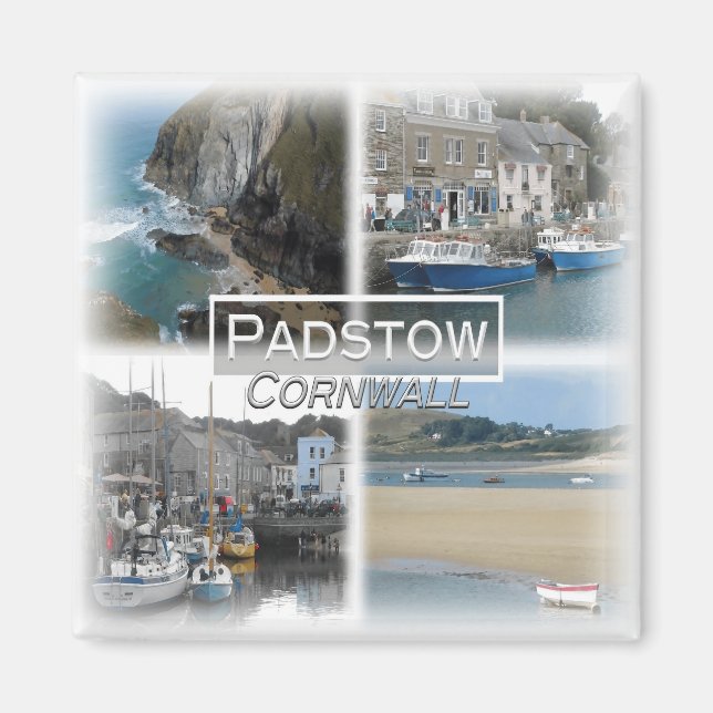 Imã GB0150 Europa, Inglaterra, Cornwall, Padstow, Frid (Frente)