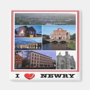 Imã GB - Irlanda do Norte - Newry - I Love - Collage