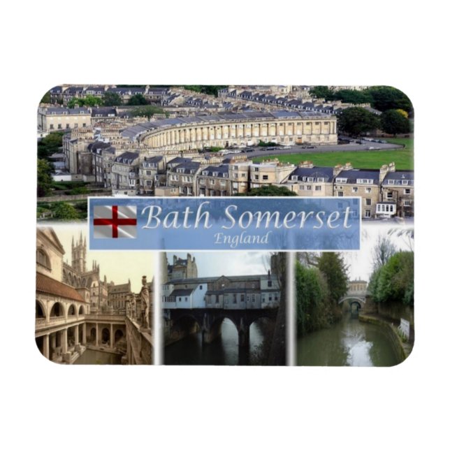 Ímã GB Reino Unido - Inglaterra - Bath Somerset - (Horizontal)