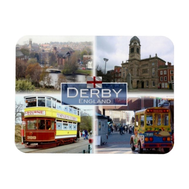 Ímã GB Reino Unido - Inglaterra - Derby - (Horizontal)