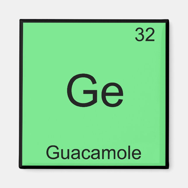 Imã Ge - Guacamole Funny Chemistry Element Symbol Tee (Frente)