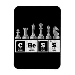 Ímã geek de xadrez engraçado química periódica do sist