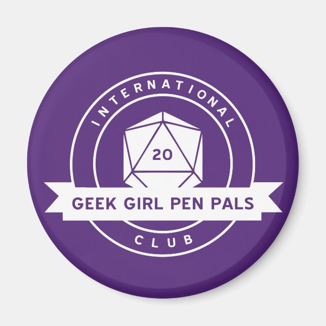Imã Geek Girl Caneta Pals Magnet (Frente)