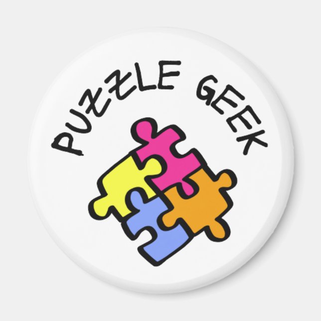 Imã Geek quebra-cabeça (Frente)