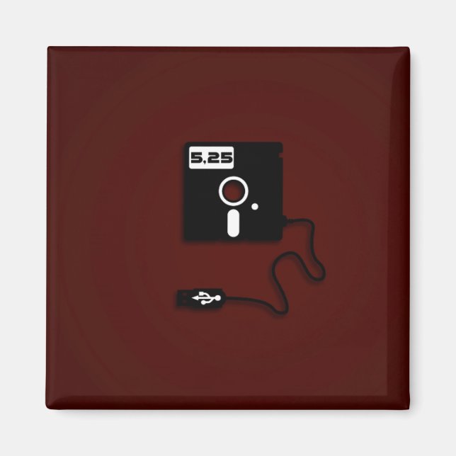 Imã geek USB de disquete de 5,25 polegadas (Frente)