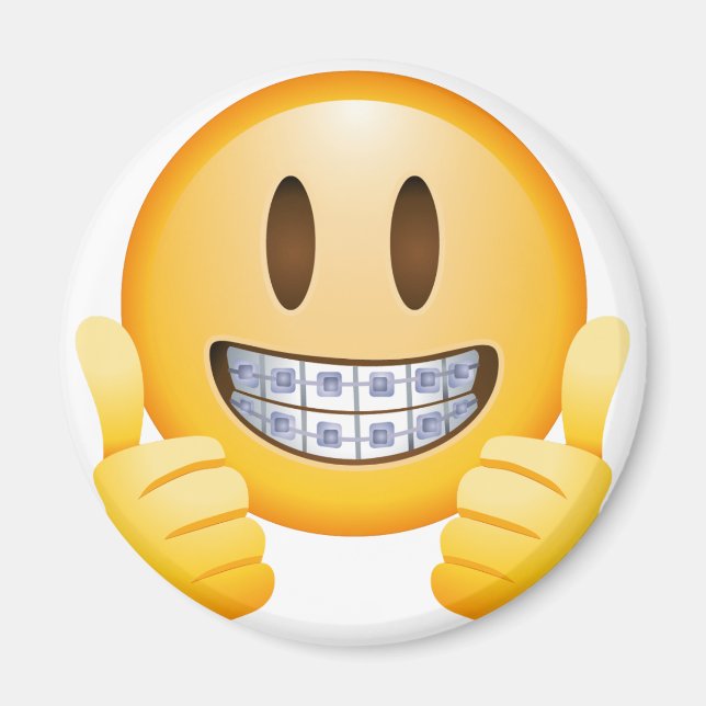 Imã Geeky Braces Emoji (Frente)