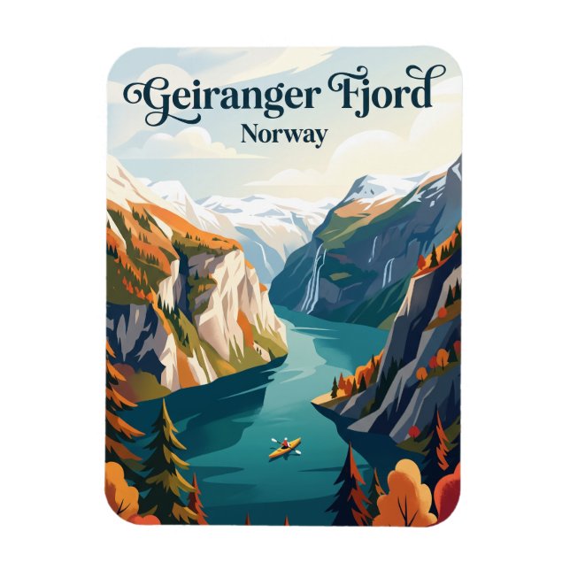 Ímã Geiranger Fjord Noruega (Vertical)
