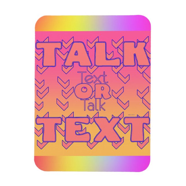 Ímã Geladeira de Texto ou Conversa  (Vertical)