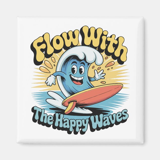 Imã Geladeira Flow Com As Ondas Felizes  (Frente)