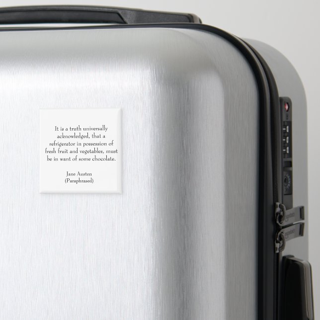 Imã Geladeira Parafraseada de Jane Austen (In Situ (Luggage))
