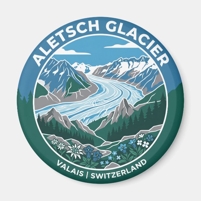 Imã Gelo do Aletsch Suíça (Frente)