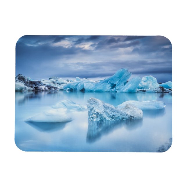 Ímã Gelo e neve | Jokulsarlon Lagoon, Islândia (Horizontal)