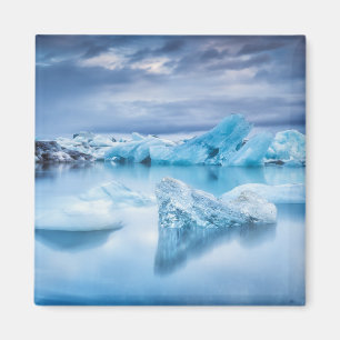 Imã Gelo e neve Jokulsarlon Lagoon, Islândia