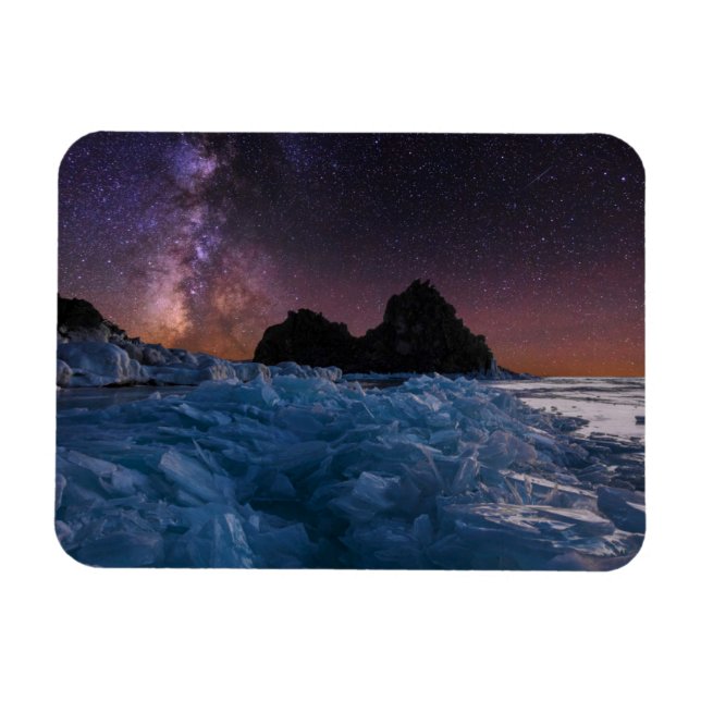 Ímã Gelo e neve | Lago Baikal, Sibéria, Rússia (Horizontal)