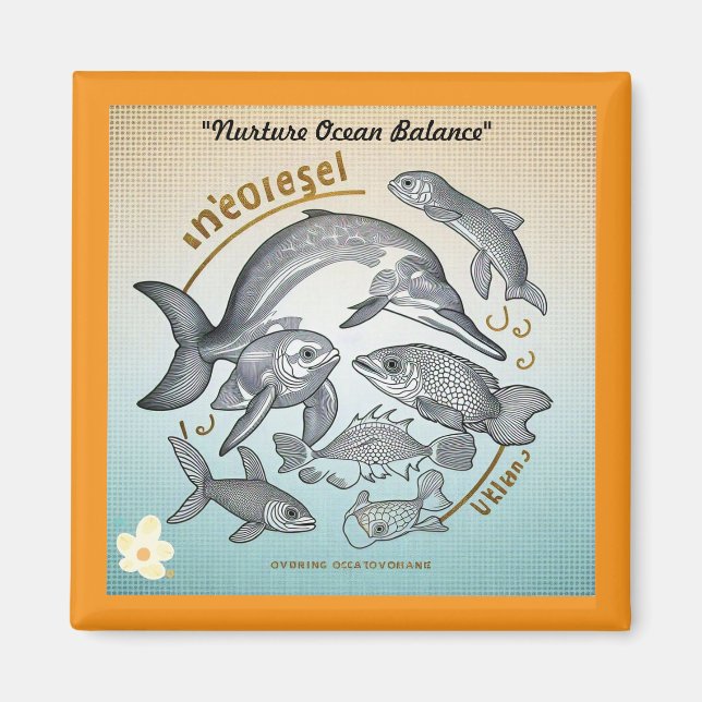 Imã "Gemas Ameaçadas pelo Oceano" (Frente)